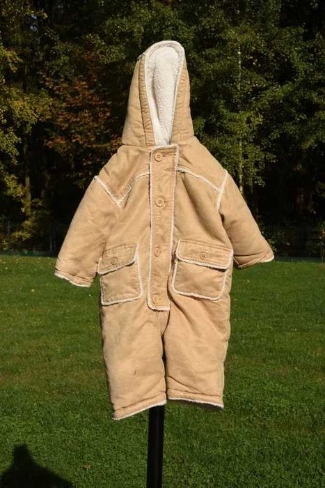 Ciepły ocieplany kombinezon niemowlęcy zimowy dziewczynki chłopca 68