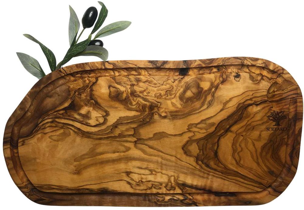 SOL59 Rustykalna Drewniana Deska Do Krojenia Z Drewna Oliwnego 35x18