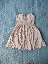 Letnia krótka sukienka na ramiączkach bawełna HM rozmiar s