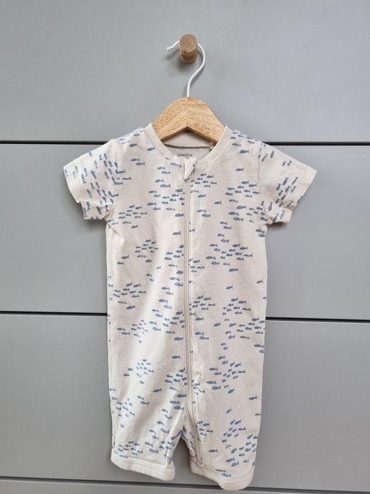 Rampers beżowy w rybki Lindex 62