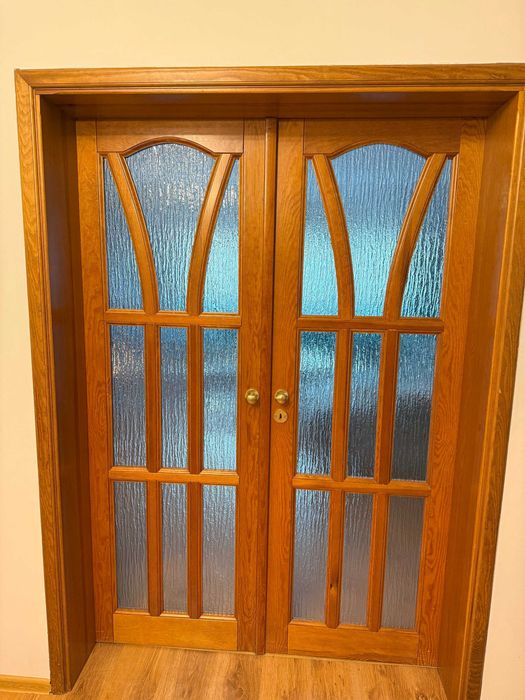 Drzwi wewnętrzne 2 - skrzydłowe - lite drewno sosnowe (cena za 2szt)