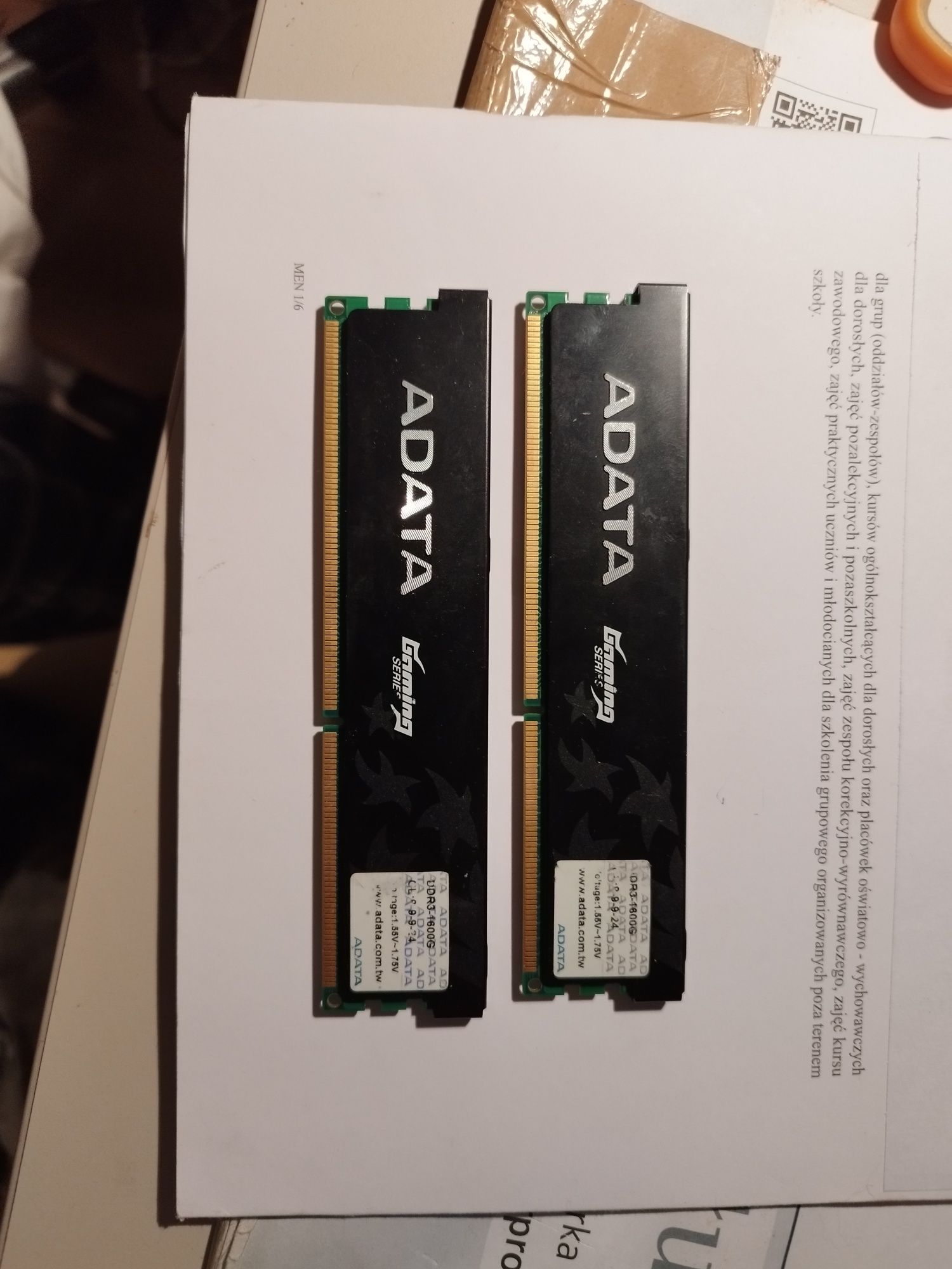 Pamięć RAM Adata gaming series 2x2 Gb
