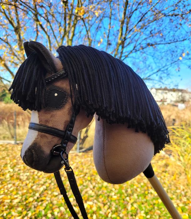 Konik Hobby Horse A4 ręcznie szyty z minky, zestaw z ogłowiem #25