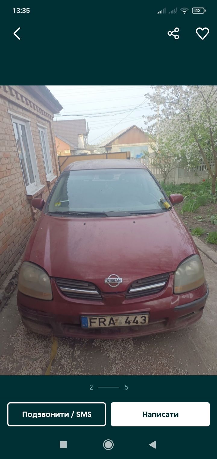 Решітка Nissan almera tino