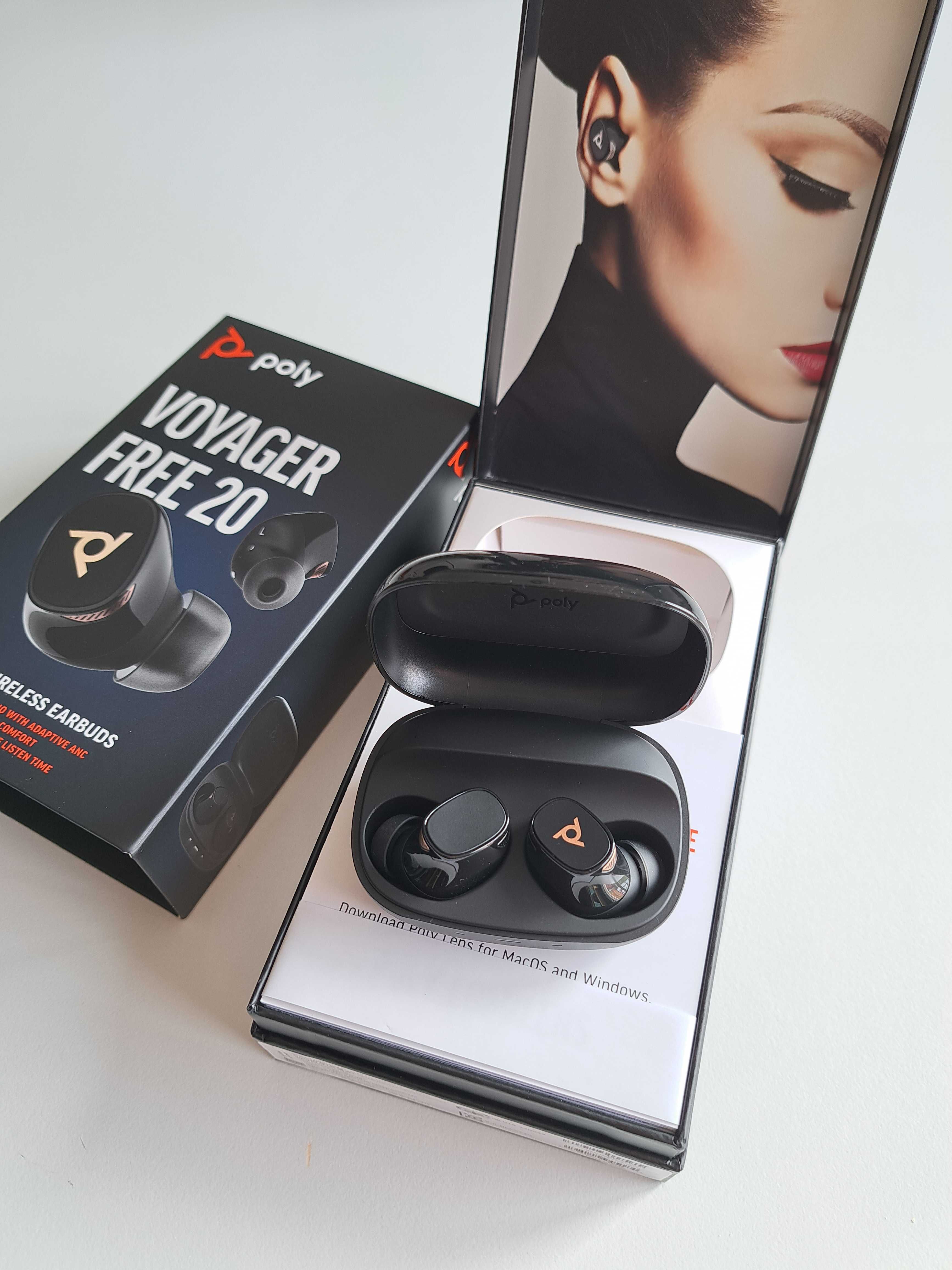 Poly Voyager Free 20 – TWS, Bluetooth, ANC – Nowe, czarne
