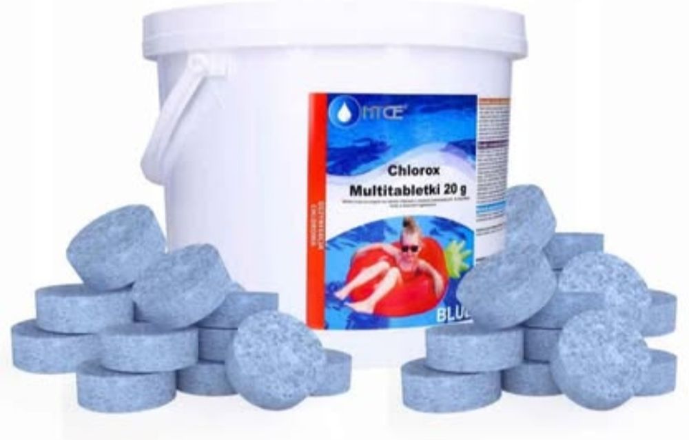 Chlor do basenu tabletki multi do basenu niebieska woda 11w1 3kg 20g ż