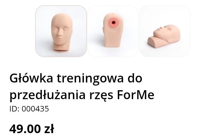 Głowa treningowa do robienia rzęs