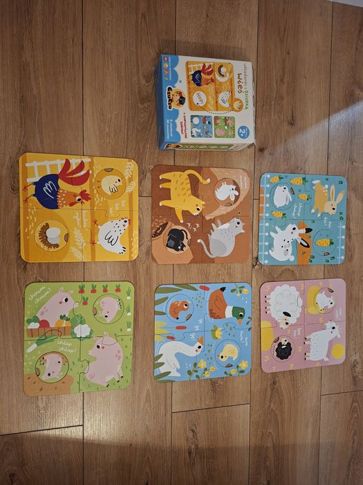 Czuczu układanki z dziurką wieś zwierzątka puzzle