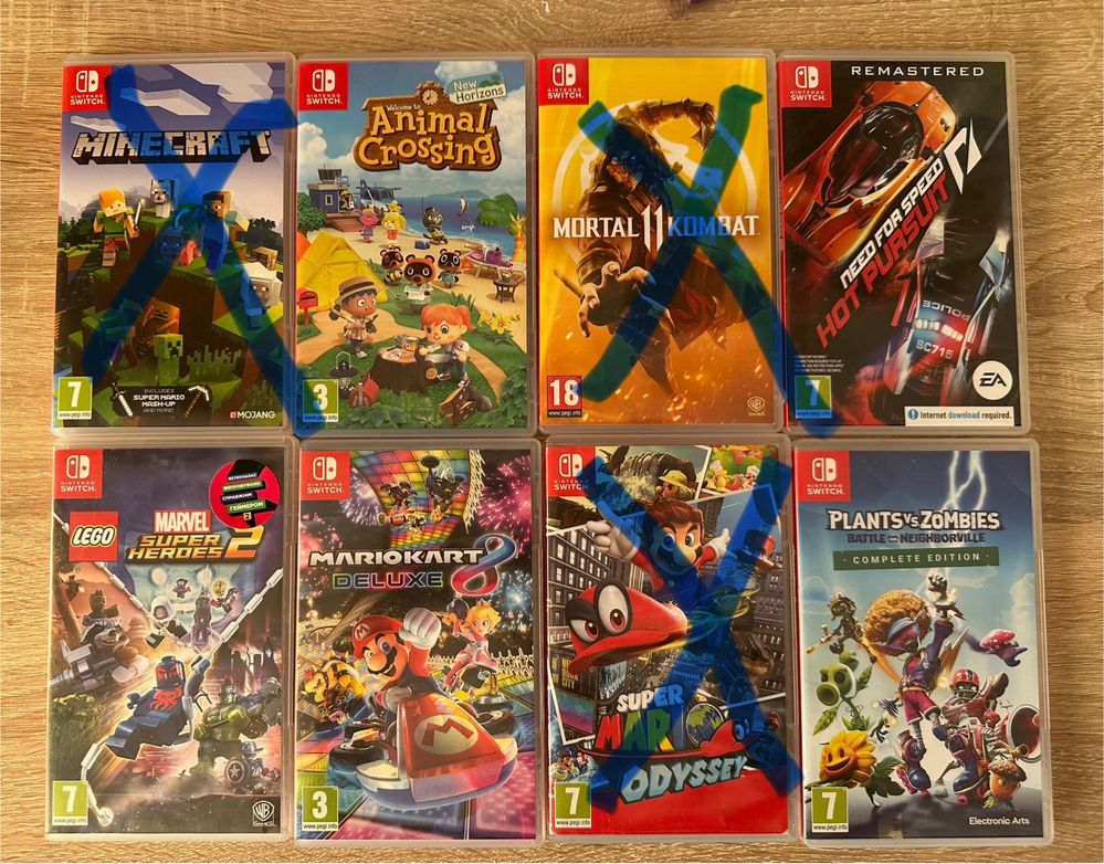 Ігри на Nintendo Switch набір