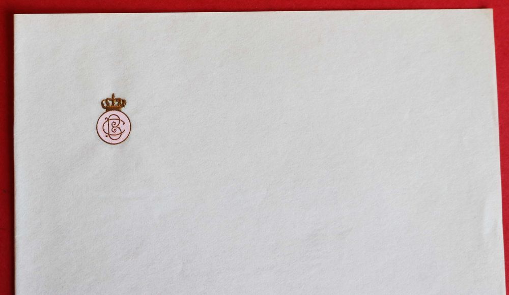 D. Carlos de Bragança papel de carta timbrado