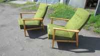 Dwa fotele fotel prl vintage retro do renowacji Katowice
