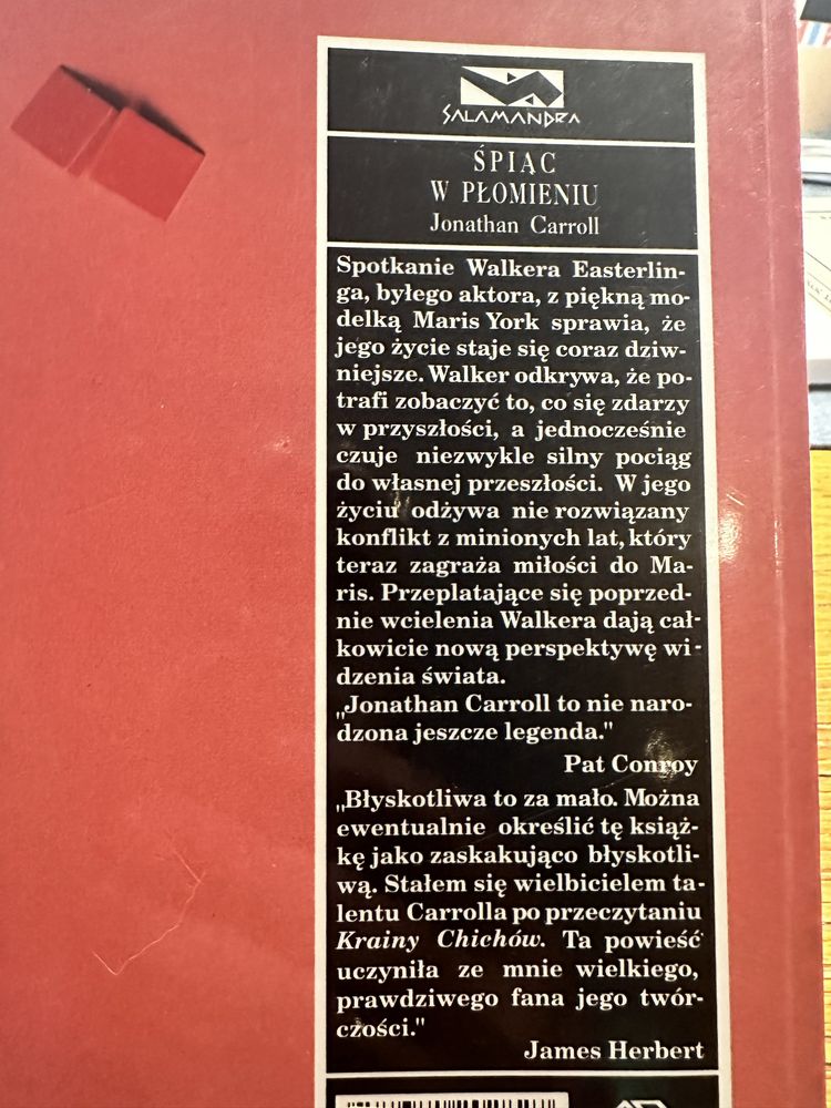 Śpiąc w płomieniu. Jonathan Carroll