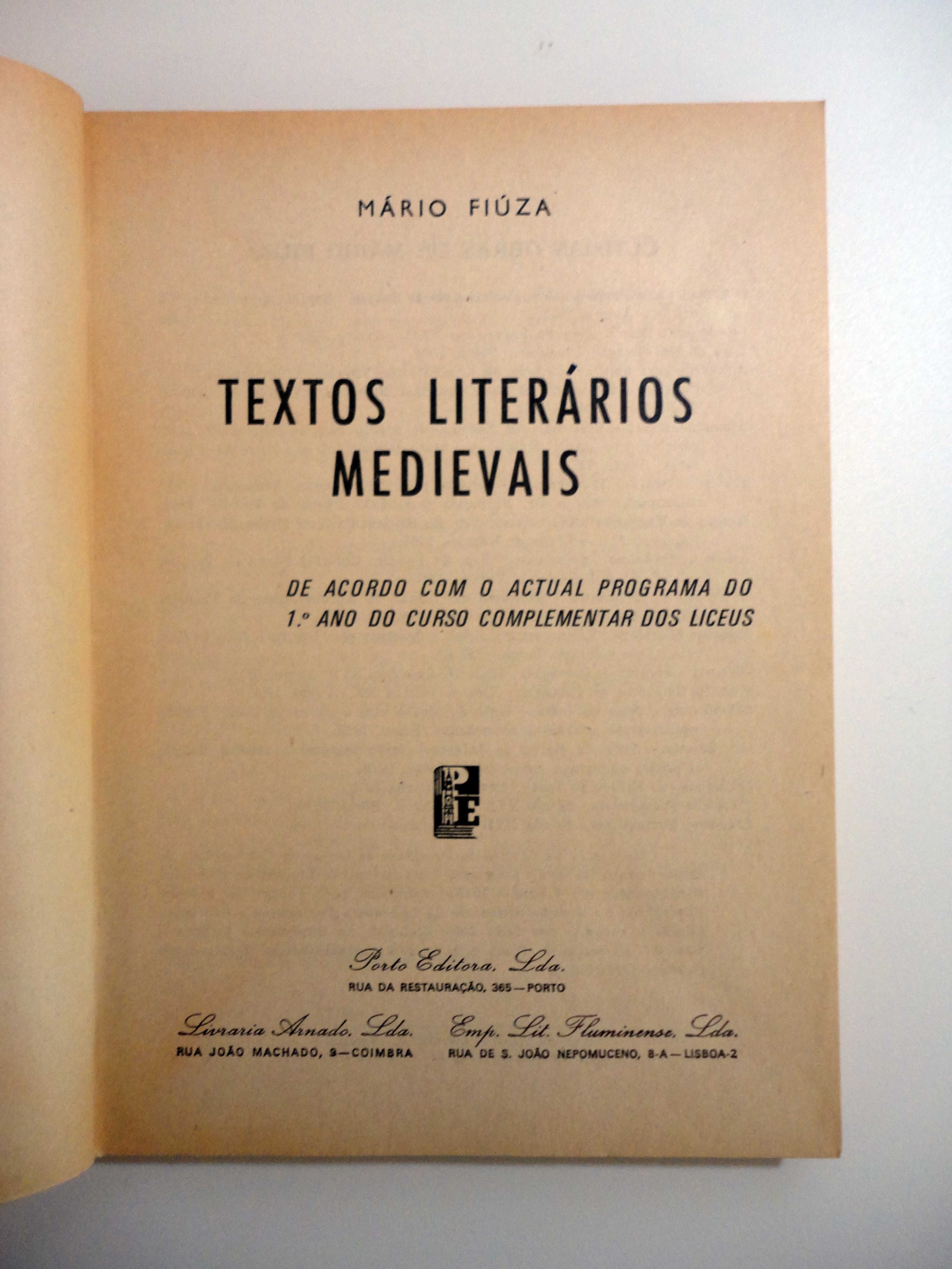 "Textos Literários Medievais" (Mário Fiúza)