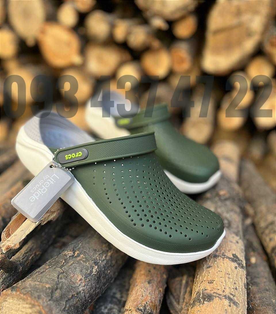 Чоловічі Крокси LiteRide Clog Army Green/White Crocs LiteRide