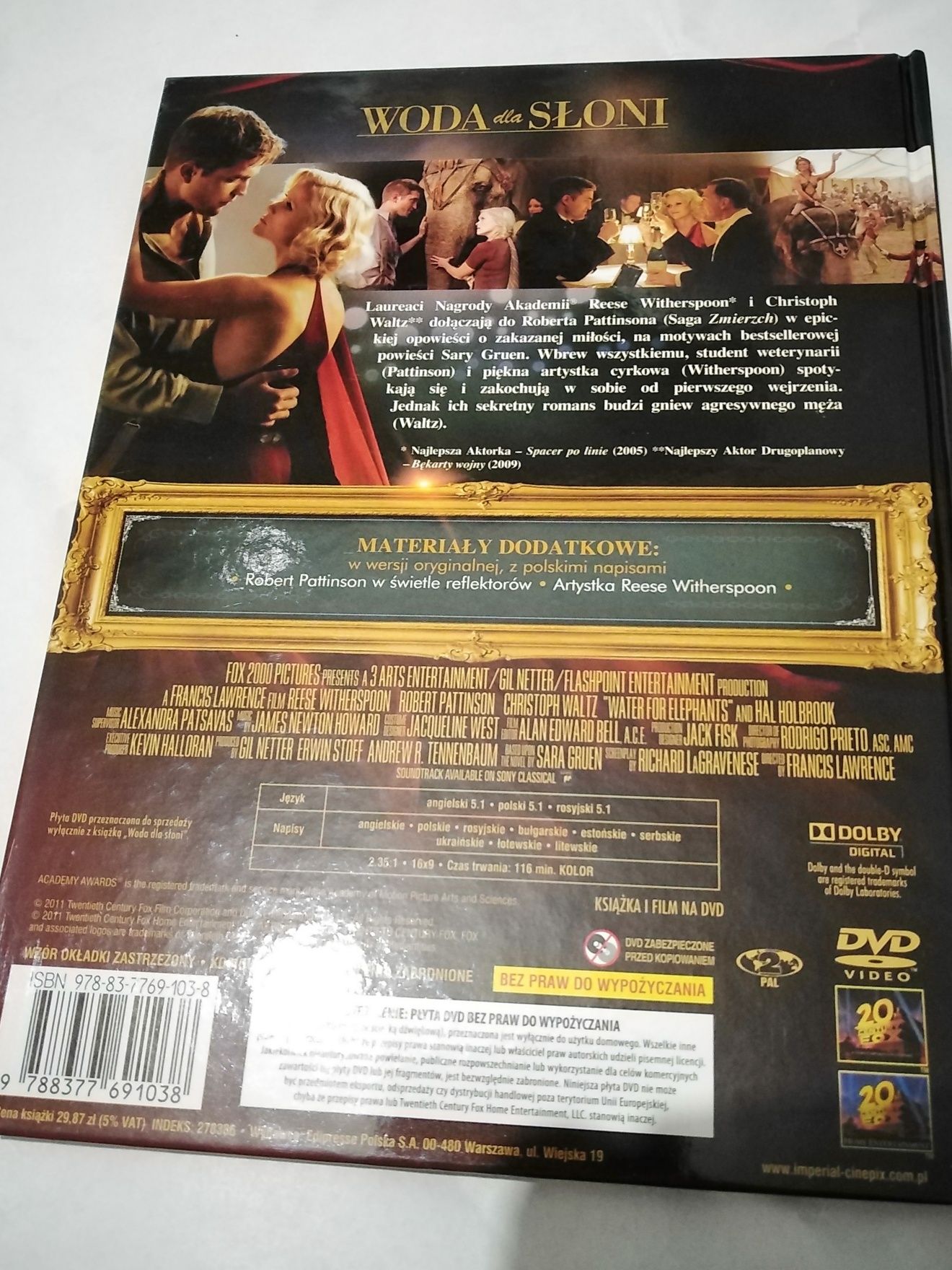 Woda dla słoni - Booklet film DVD