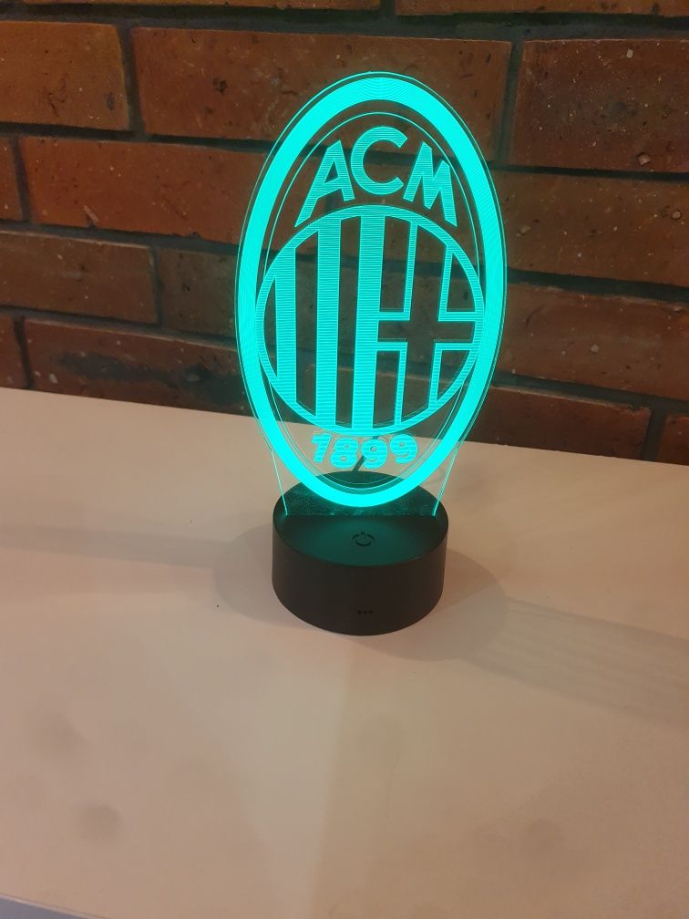 Lampa 3D z efektem wizyjnym Led lampka nocna AC Milan Football