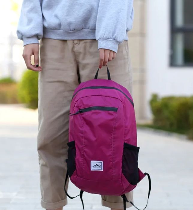 Plecak turystyczny wodoodporny lekki 20l Różowy,Szary,Czarny