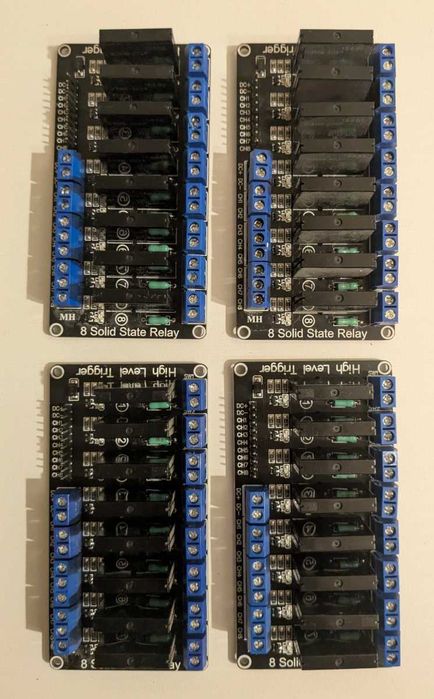 4 moduły przekaźników SSR 8 kanałów 5V High Level