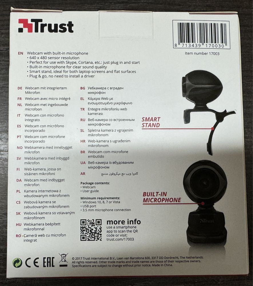 Trust webcam, kamera internetowa NOWA