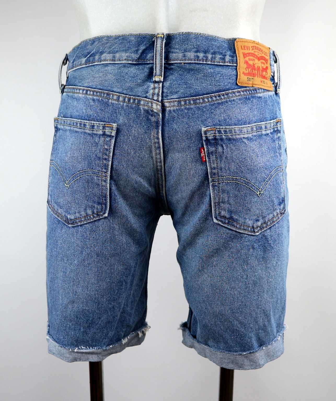 Levis 511 spodenki jeansowe szorty W33 pas 2 x 44 cm