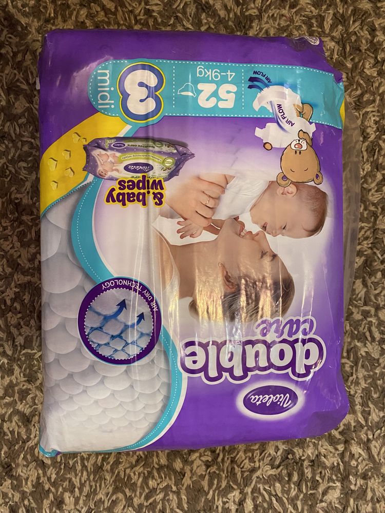 Памперси violeta double care 3 (4-9 кг) 52 шт.