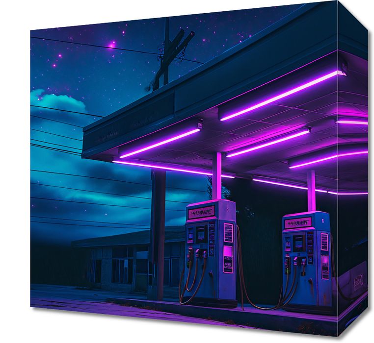 Obraz 30x30cm Moc Neonowej Nocy