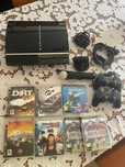 Playstation 3 c/ 2 comandos + Move + 6 jogos