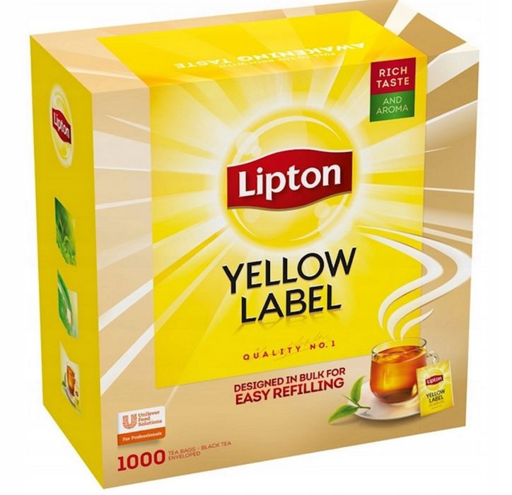 Herbata Lipton czarna Yellow Label 1000 sztuk