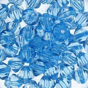 Korale Akrylowe Diamentowe 12mm (10szt) Błękitny