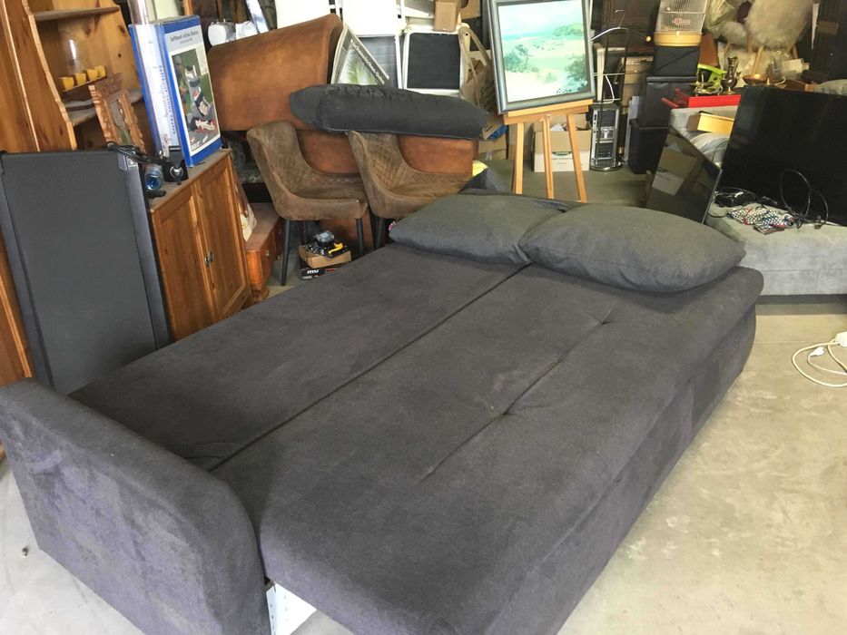 Wersalka sofa rozkładana szara