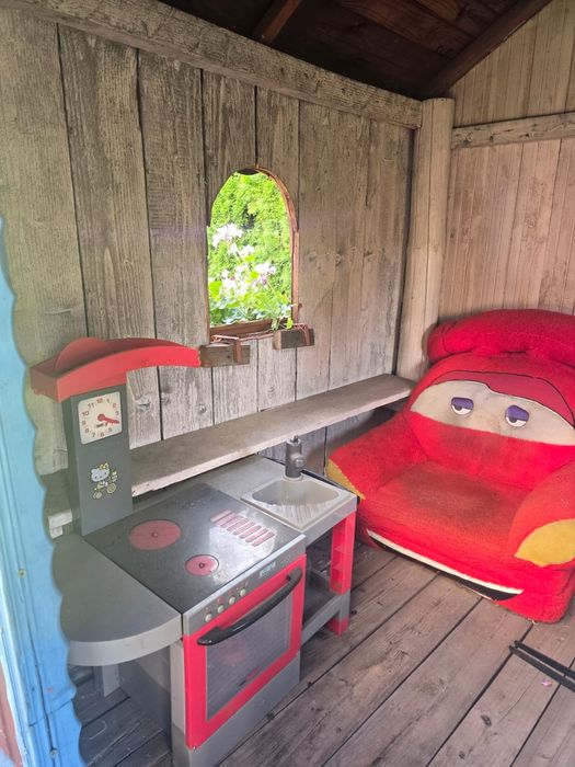 Domek ogrodowy, drewniany, do zabawy dla dzieci