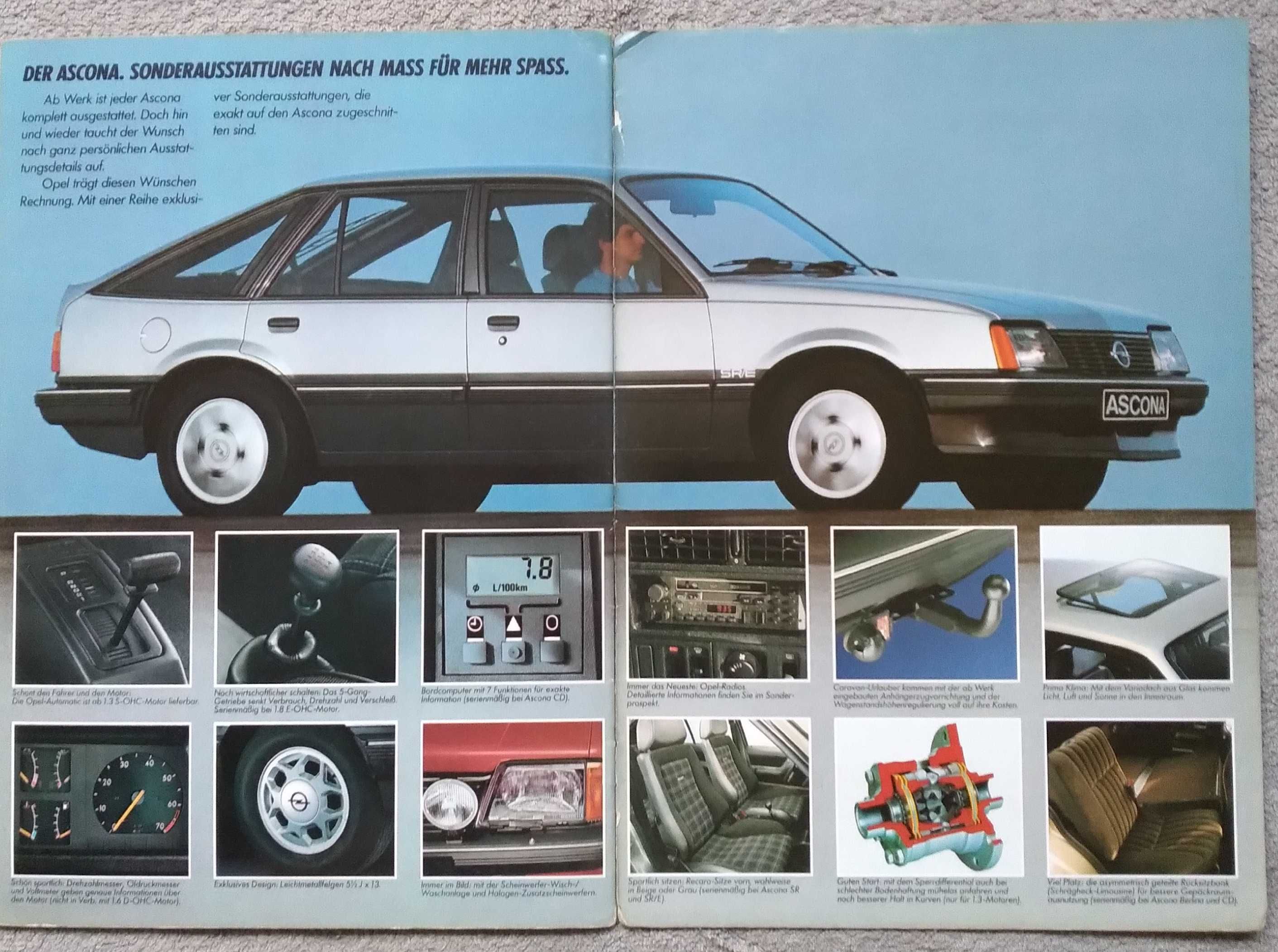 Prospekt Opel Ascona rok 1983