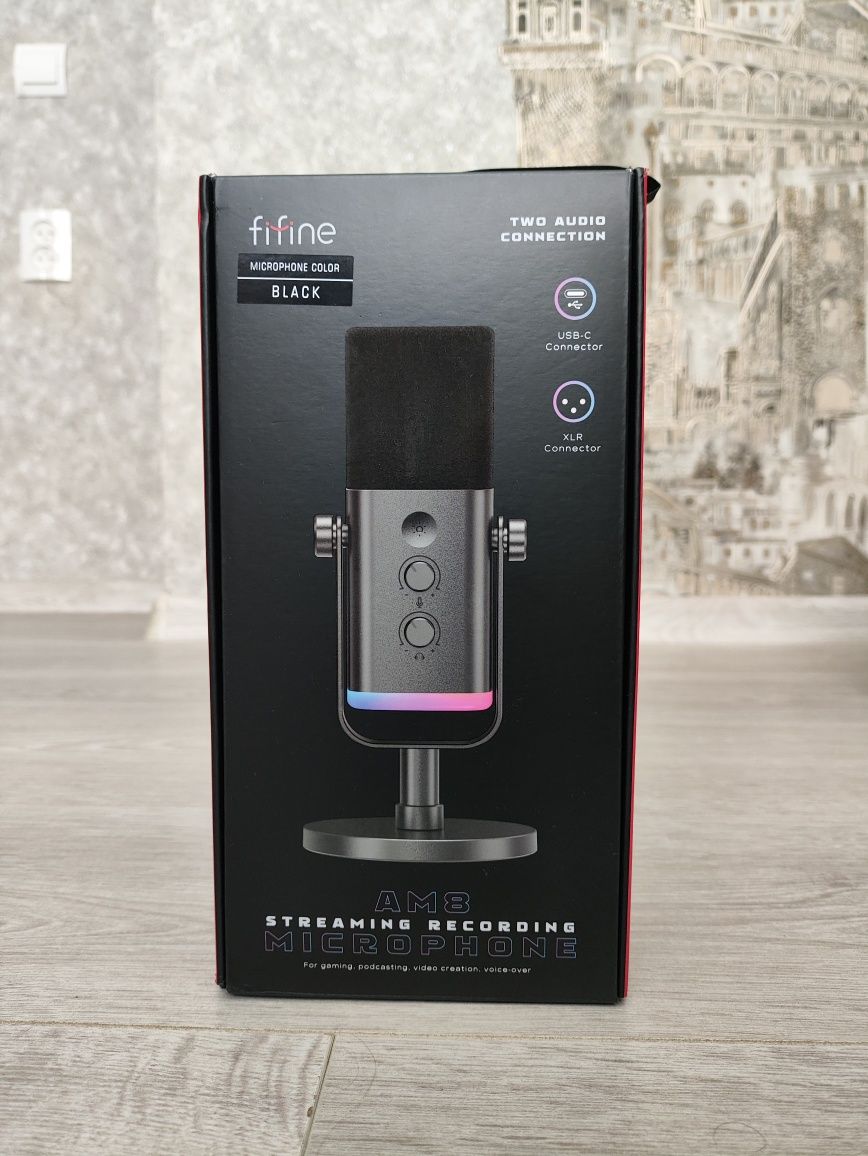 Мікрофон Fifine AM 8 (HyperX, Fifine, Hator, Apple)