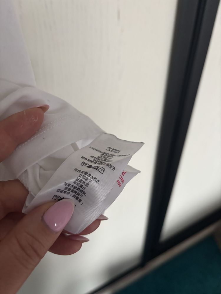 Biala koszulka bawelniana dkny uniwersalna