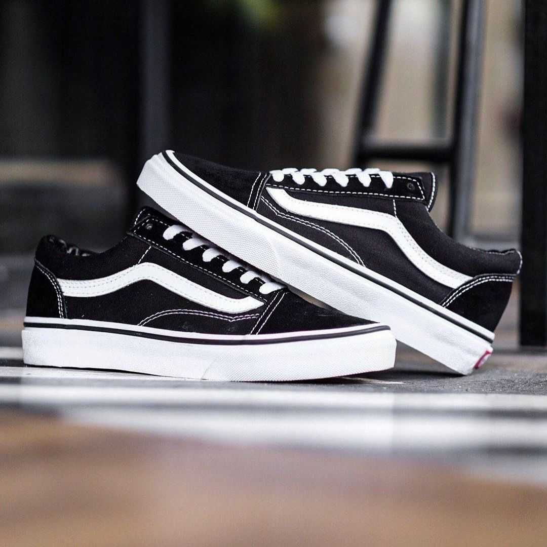 Чоловічі кросівки VANS old skool чорно-білі для сезону весна, літо