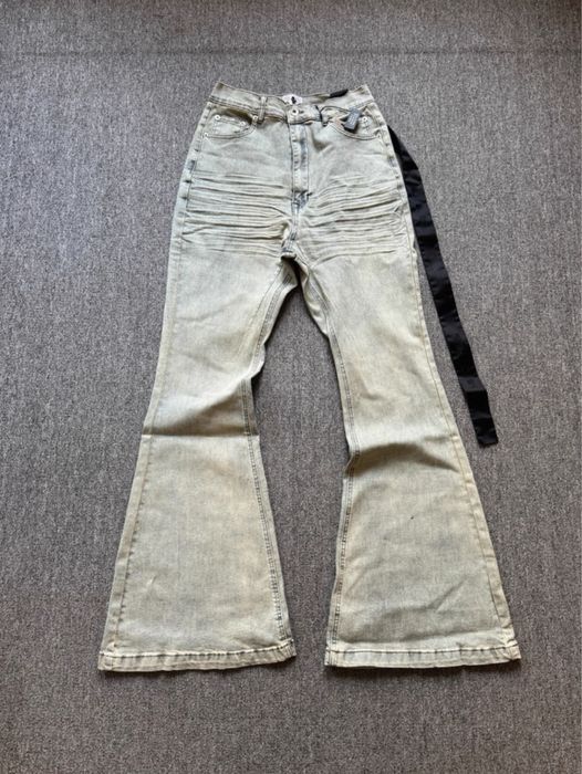 в НАЛИЧИИ М,S,XL Rick OwensDrkshdw Flared Jeans клеш джинсы rick owens