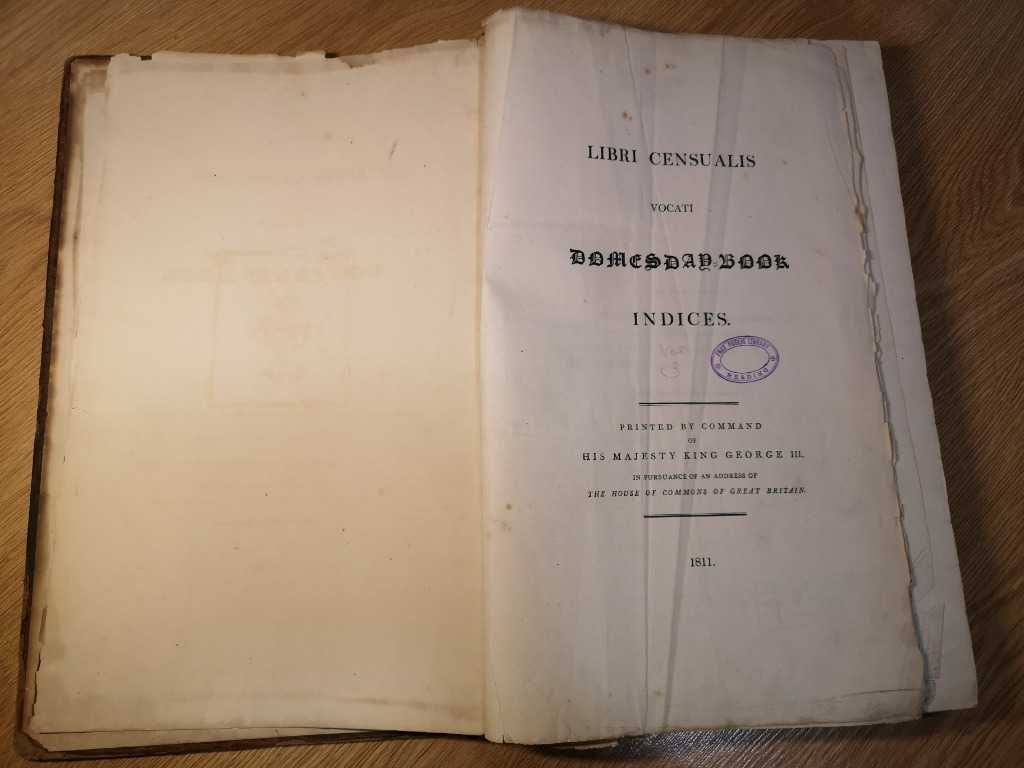 Domesday Book England 1811