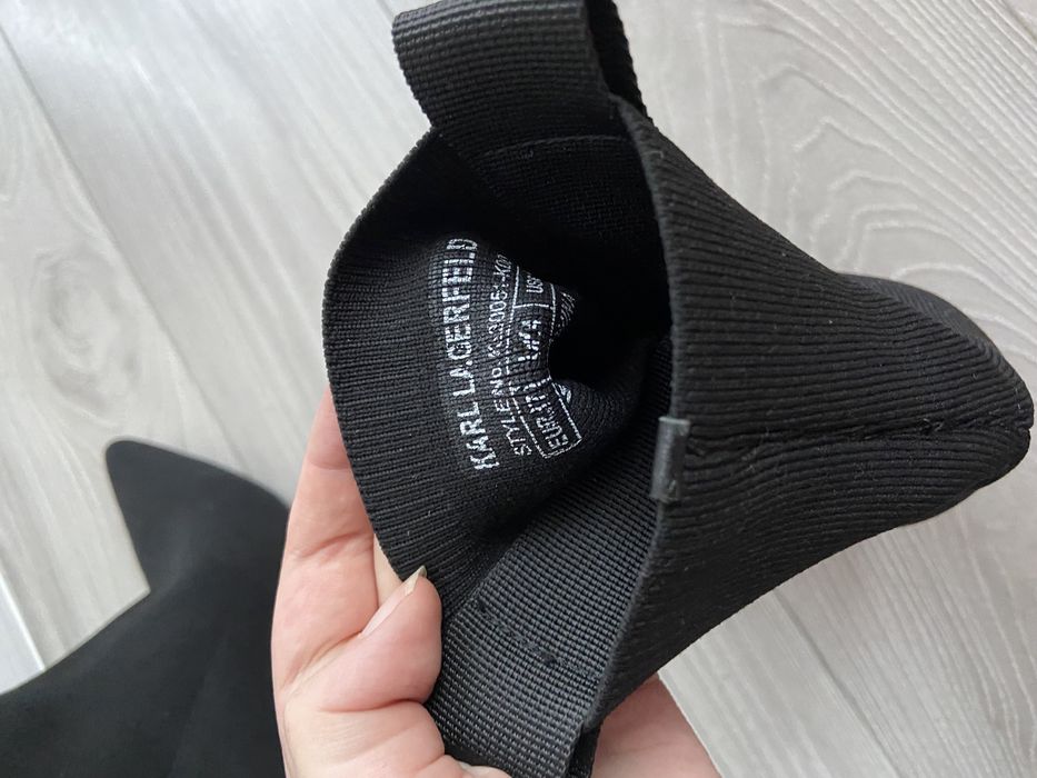 Botki na szpilce Karl Lagerfeld