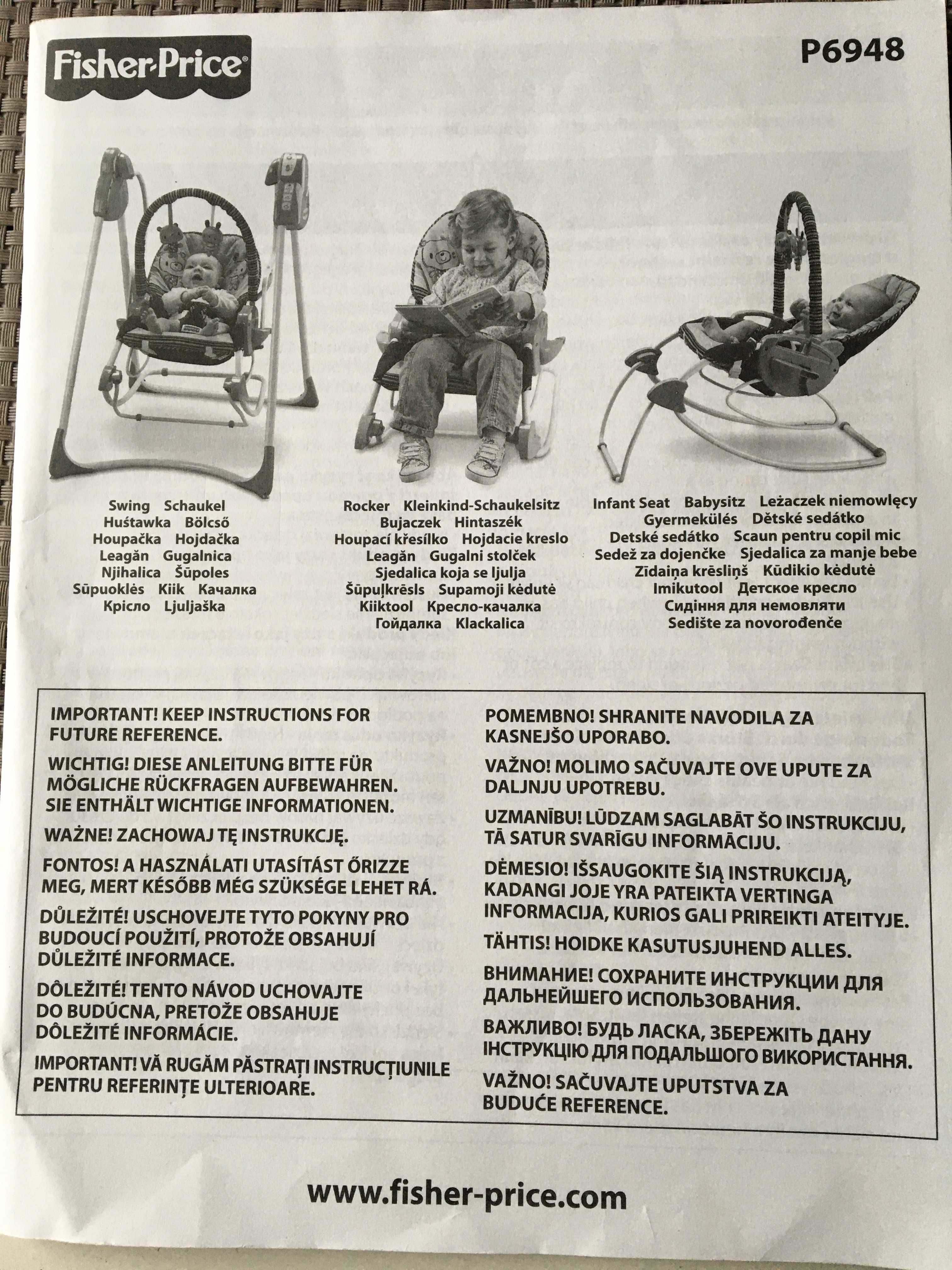 Huśtawka Fisher-Price 3 w 1