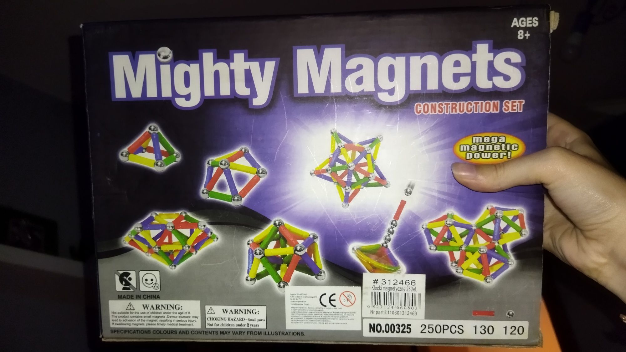 Mighty Magnets, klocki magnetyczne 250 elementów