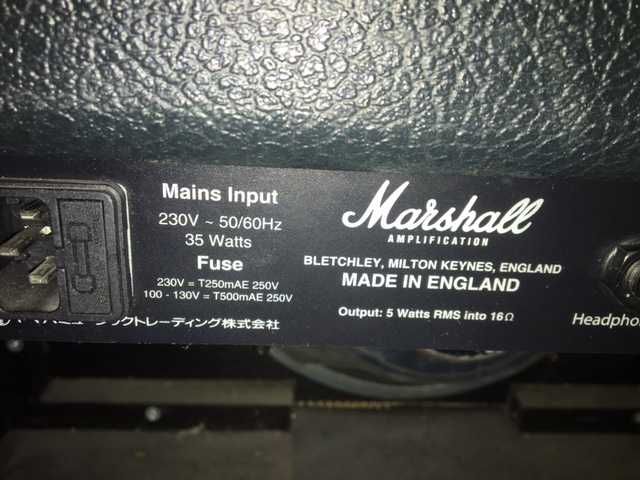 Marshall Class 5 Combo lampowe made in england 5w