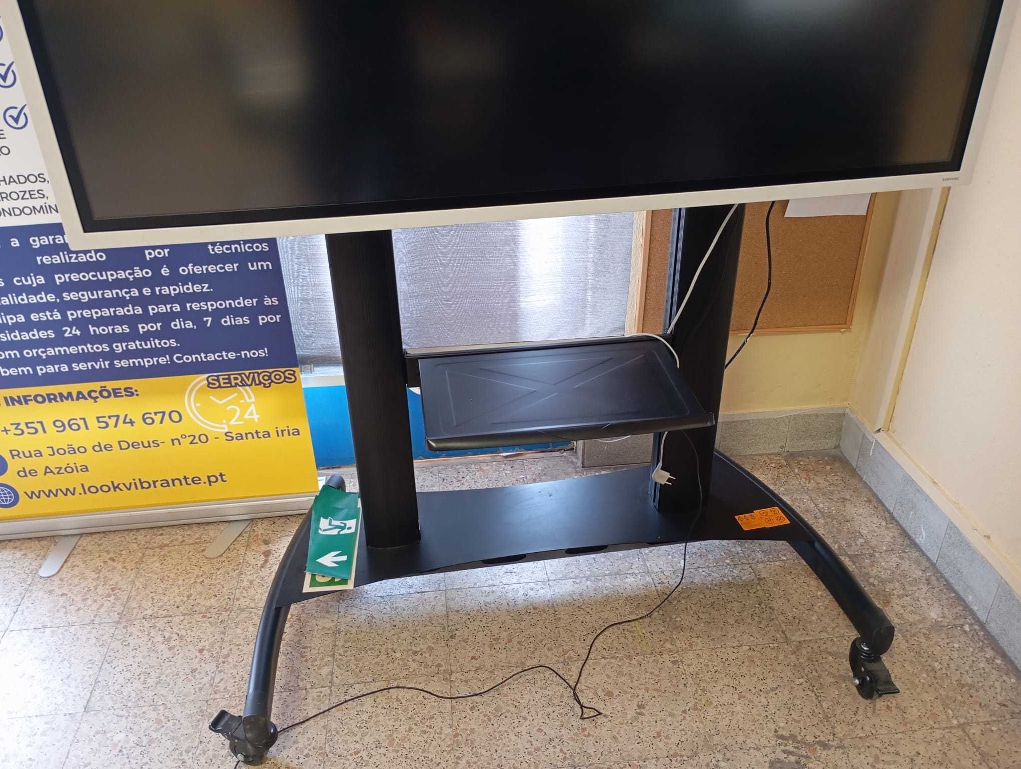 Quadro Interativo Samsung Flip WM65R - 65 Polegadas + Suporte móvel