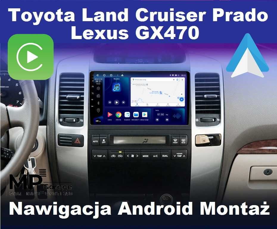 Nawigacja Android Toyota Land Cruiser_Lexus GX470 Qled CarPlay Montaż