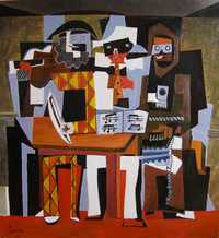 Большая картина,  Пикассо "Три музыканта"