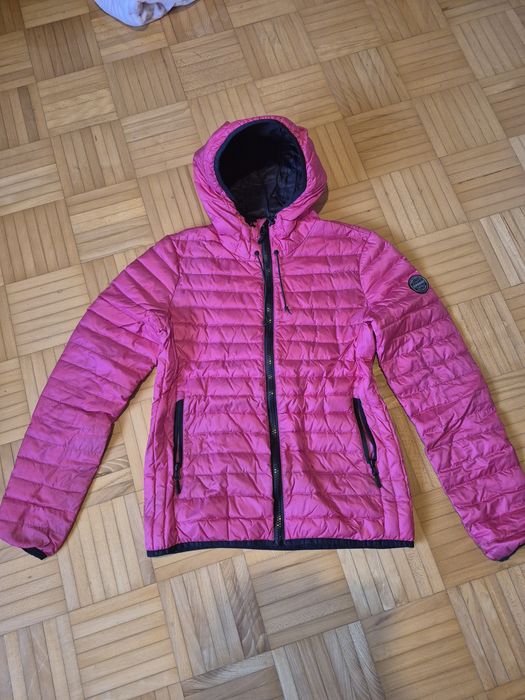 M 38 Superdry lekka kurtka 90% puch 10% pierze fuksja