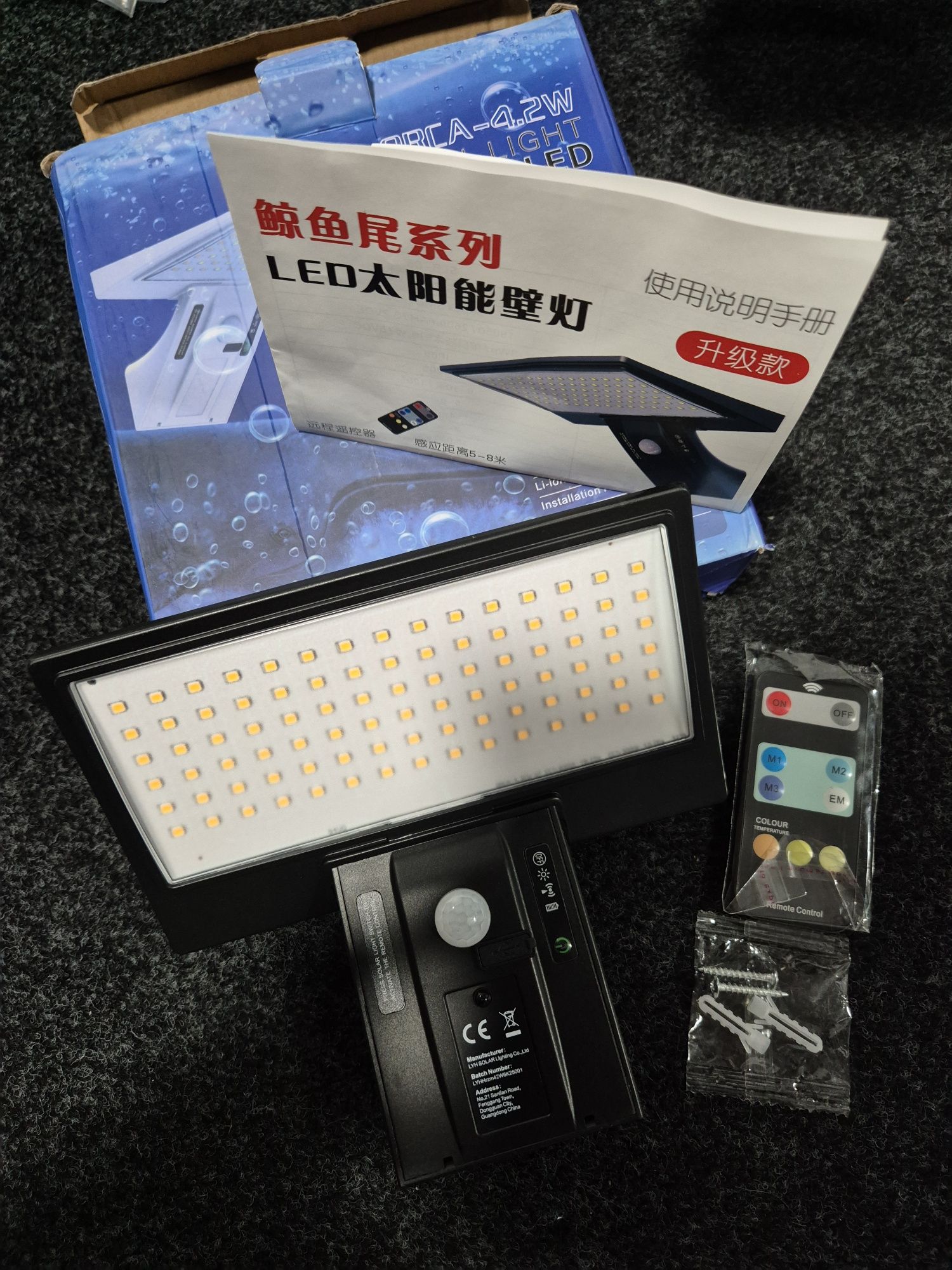Projetor solar LED para parede