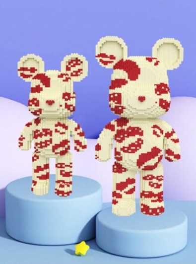 3Д конструктор Magic Blocks БИРБРИК медведь ПОЦЕЛУЙ Bearbrick