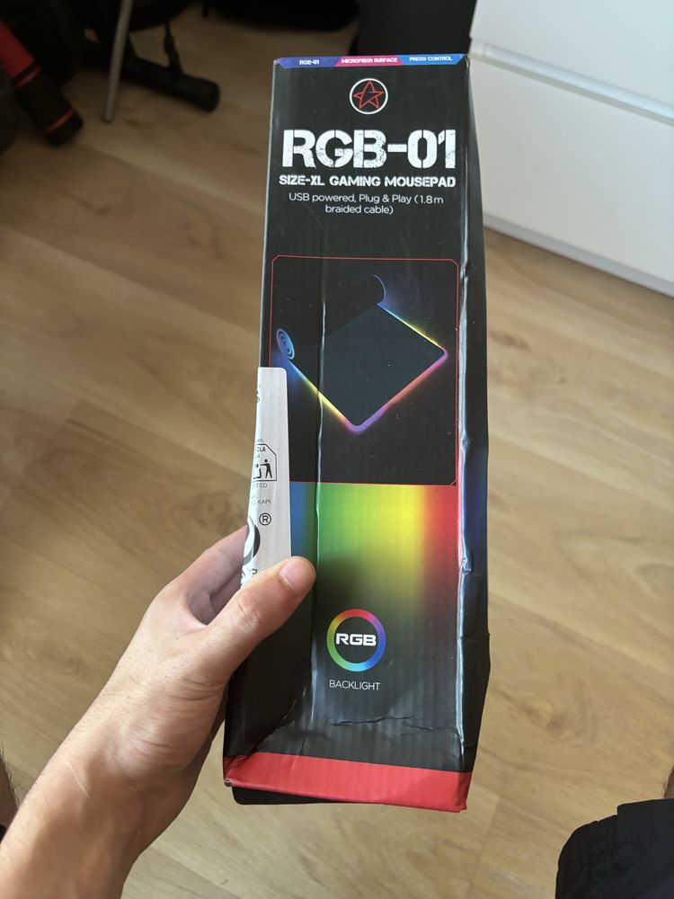 Mouse Pad Selado RGB! Top para gaming com leds! Novo