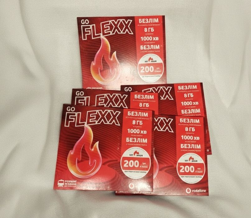 Водафон стартовий пакет Vodafone Go Flexx