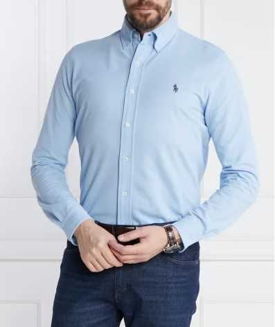 Koszula Ralph Lauren regular fit, z długim rękawem, błękitna!! L